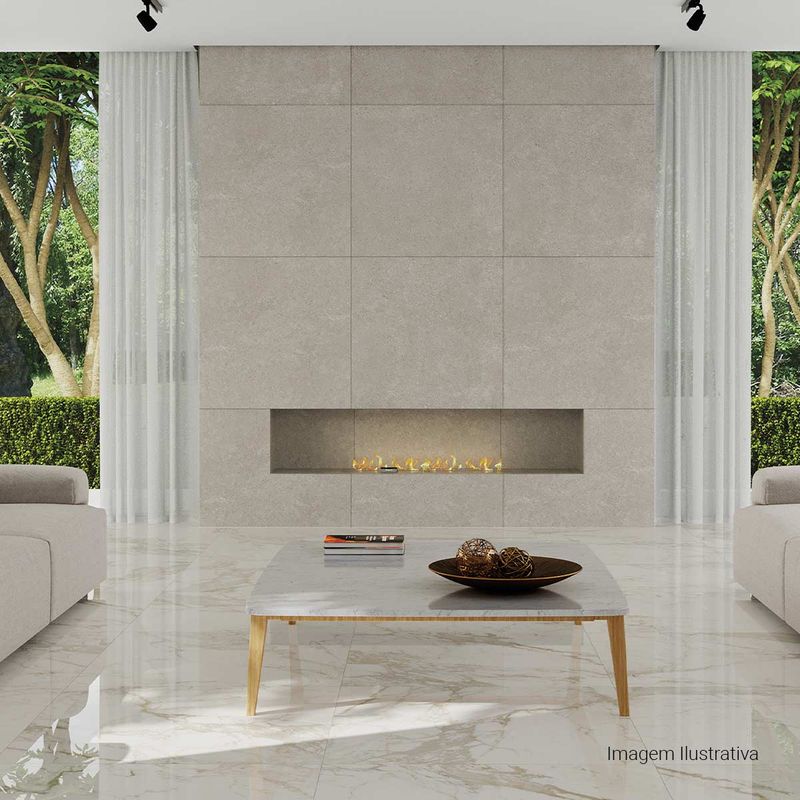 Porcelanato-Veneto-Natural-Soft-Gray-100x100cm-Ret---Portinari---6060951A---Ambientada-Ampla-