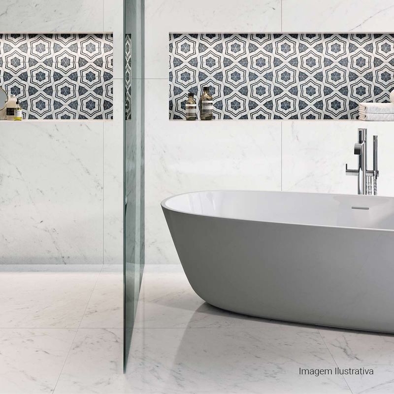 Porcelanato-Lumina-Polido-Carrara-100x100cm-Ret---Portinari---6060584A---Ambientada-Ampla-