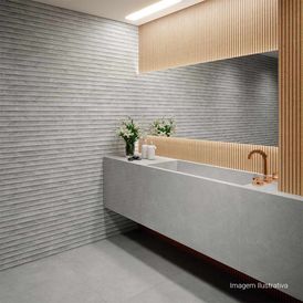 Porcelanato Cimentício Hard 80x80cm Cinza - Ceusa Wind Esmaltado Retificado