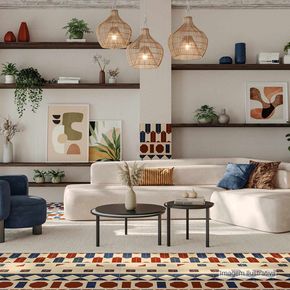 Porcelanato-Isabela-Capeto-Natural-Mix100x100cm-Ret---Ceusa---5062525A---Ambientada-Ampla-