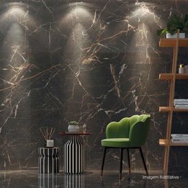 Porcelanato Marmorizado Natural 120x120cm Marrom - Ceusa Pantera Dbw Nat Esmaltado Retificado