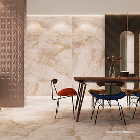 Porcelanato Polido Marmorizado 120x120cm Rosa - Ceusa Flamingo Spk Pol Retificado