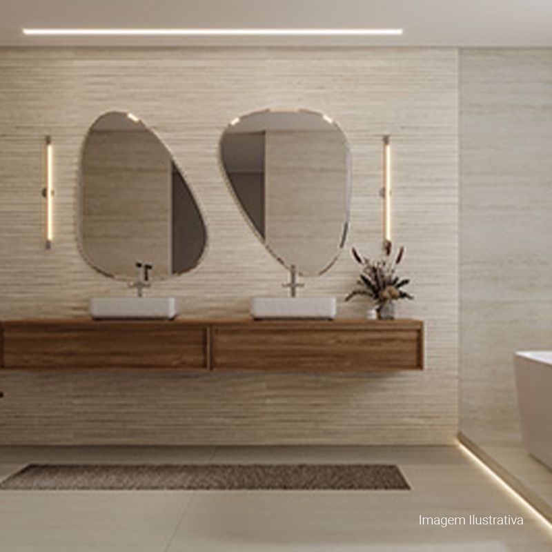 Porcelanato-Mezzo-Matte-Decor-White-30x120cm-Ret---Portinari---6062455A---Ambientada-Ampla-