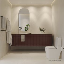 Porta Toalhas Barra 50cm Marrom Fosco