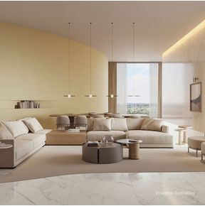 Porcelanato-Calacata-Classico-Hd-White-90x90cm-Ret---Portinari---6062806A---Ambientada-Ampla-