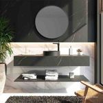 Misturador-Monocomando-Deca-de-Mesa-Bica-Alta-para-Lavatorio-com-Textura-Lk-Black-Matte---Deca---2885.BL17.MT.T03---Ambientada-Ampla-pode-com-2-ou-mais-produtos-diretamente-ou-indiretamente-relacionados-ou-quando-a-imagem-for-de-um-ambiente-completo.