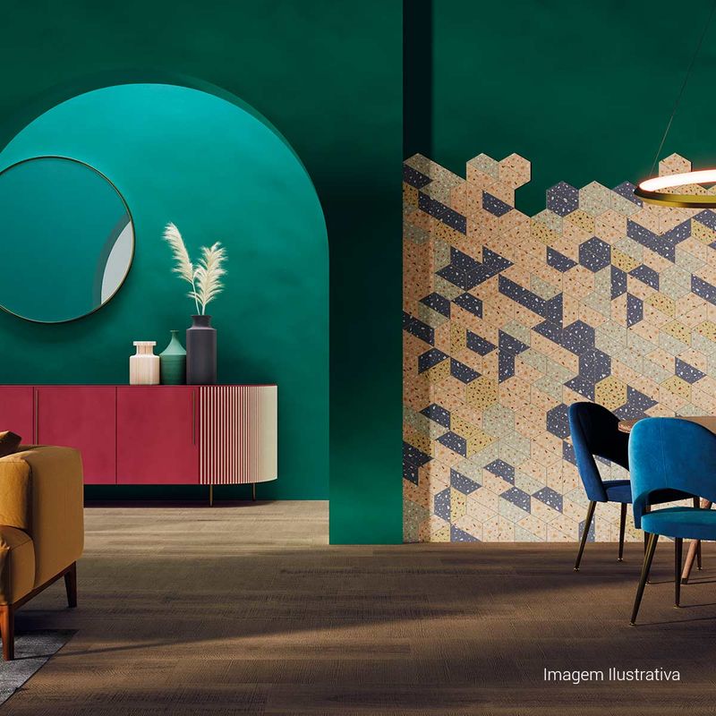 Porcelanato-Confete-Natural-Dark-Green-17x17cm-Bold---Ceusa---5062141A---Ambientada-Ampla-