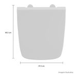 Assento-Deca-em-Plastico-Slow-Close-e-Easy-Clean-para-Bacias-Clean-Branco---Deca---AP.465.17---Fundo-Branco-Medida-Foto-com-medidas-Produto-unico-ou-multiplos