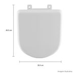 Assento-Deca-em-Plastico-Slow-Close-para-Bacias-Carrara-Level-Nuova-Branco---Deca---AP.65.17---Fundo-Branco-Medida-Foto-com-medidas-Produto-unico-ou-multiplos