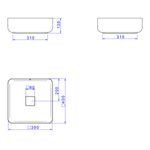 Cuba-de-Apoio-Deca-Quadrada-40cm-Soft-Antracite---Deca---L.11040.85---Fundo-Branco-Medida-Imagem-do-Desenho-tecnico-de-engenharia