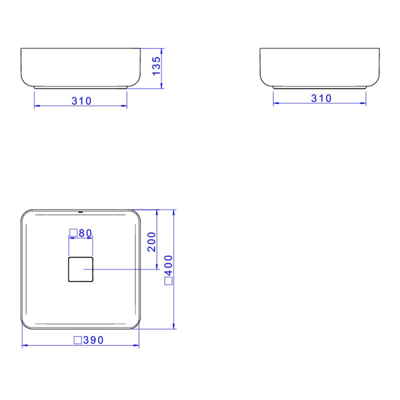 Cuba-de-Apoio-Deca-Quadrada-40cm-Soft-Antracite---Deca---L.11040.85---Fundo-Branco-Medida-Imagem-do-Desenho-tecnico-de-engenharia