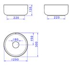 Cuba-de-Apoio-Redonda-30cm-Deca-Slim-Soft-Antracite---Deca---L.12030.85---Fundo-Branco-Medida-Imagem-do-Desenho-tecnico-de-engenharia