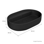 Cuba-de-Apoio-Deca-com-Mesa-Oval-60cm-Slim-Ebano-Fosco---Deca---L.14060.M.94---Fundo-Branco-Medida-Foto-com-medidas-Produto-unico-ou-multiplos