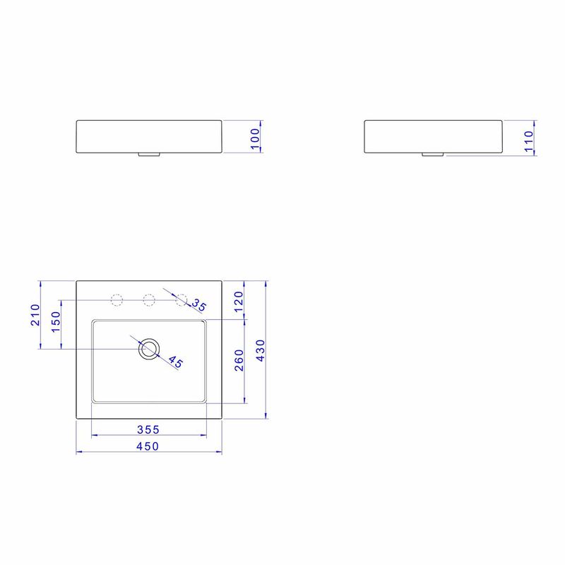 Cuba-de-Apoio-Deca-com-Mesa-Quadrada-430mm-Vanilla---Deca---L.737.40---Fundo-Branco-Medida-Imagem-do-Desenho-tecnico-de-engenharia