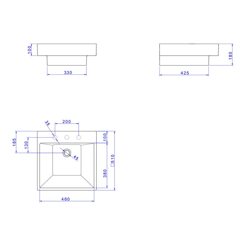 Cuba-de-Apoio-Sobrepor-Deca-com-Mesa-Retangular-Ebano---Deca---L.98.95---Fundo-Branco-Medida-Imagem-do-Desenho-tecnico-de-engenharia
