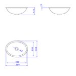 Cuba-de-Embutir-Oval-400x300mm-Deca-Linha-L-Creme----Deca---L.59.37---Fundo-Branco-Medida-Imagem-do-Desenho-tecnico-de-engenharia