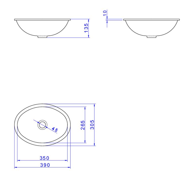 Cuba-de-Embutir-Oval-400x300mm-Deca-Linha-L-Creme----Deca---L.59.37---Fundo-Branco-Medida-Imagem-do-Desenho-tecnico-de-engenharia