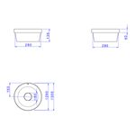 Cuba-de-Sobrepor-Deca-Redonda-30cm-Ebano-Fosco---Deca---L.22030.94---Fundo-Branco-Medida-Imagem-do-Desenho-tecnico-de-engenharia