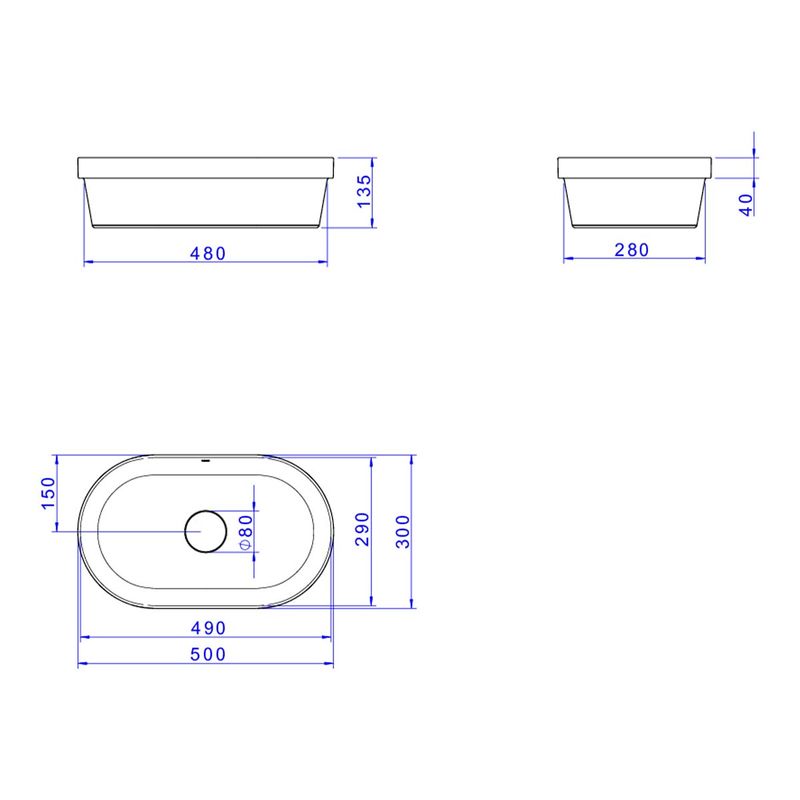 Cuba-de-Sobrepor-Deca-Oval-50cm-Branco---Deca---L.24050.17---Fundo-Branco-Medida-Imagem-do-Desenho-tecnico-de-engenharia