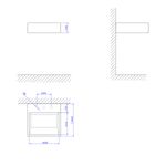 Cuba-Suspensa-Deca-com-Mesa-e-Valvula-Oculta-Quadrada-Branco---Deca---L.86S.17---Fundo-Branco-Medida-Imagem-do-Desenho-tecnico-de-engenharia