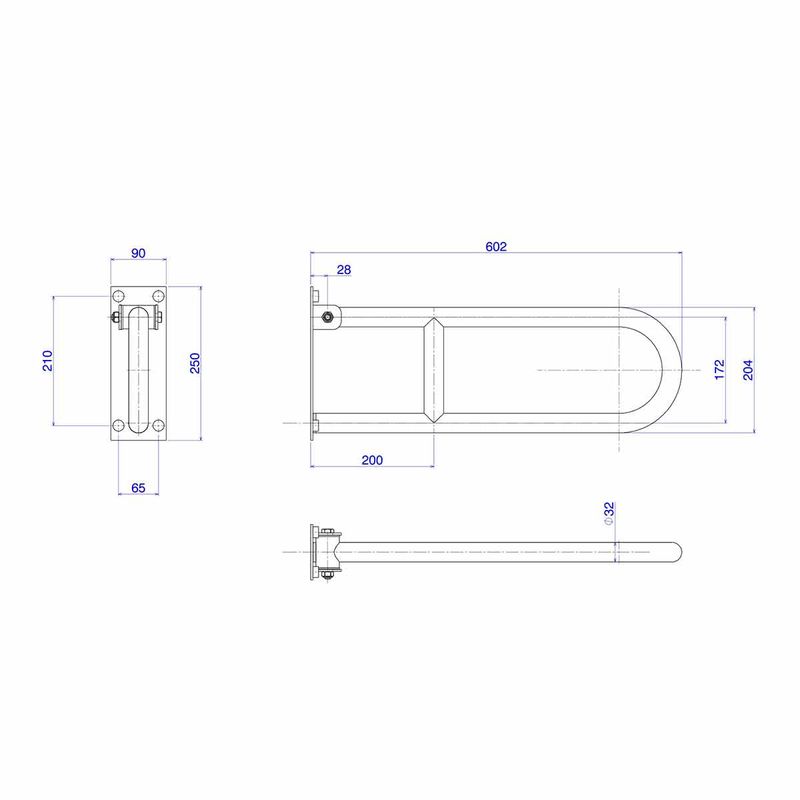 Barra-de-Apoio-Deca-Lateral-Articulada-60cm-Conforto-Aco-Escovado---Deca---2315.I.060.ESC---Fundo-Branco-Medida-Imagem-do-Desenho-tecnico-de-engenharia
