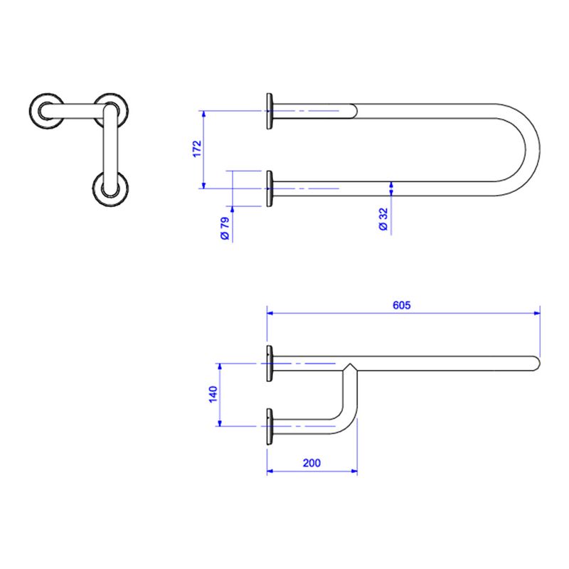 Barra-de-Apoio-Deca-Lateral-Fixa-Direita-60cm-Conforto-Aco-Polido---Deca---2370.I.060.POL---Fundo-Branco-Medida-Imagem-do-Desenho-tecnico-de-engenharia