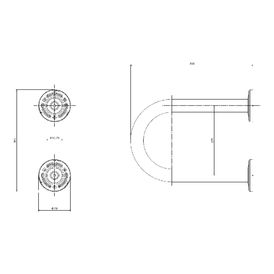 Barra Lateral Fixa 30 Cm Conforto Aço Polido