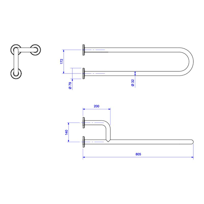 Barra-de-Apoio-Deca-Lateral-Fixa-Esquerda-80cm-Conforto-Aco-Polido---Deca---2375.I.080.POL---Fundo-Branco-Medida-Imagem-do-Desenho-tecnico-de-engenharia