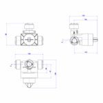 Base-para-Monocomando-Deca-de-Chuveiro-para-Cpvc-22mm----Deca---4493.000.CPVC---Fundo-Branco-Medida-Imagem-do-Desenho-tecnico-de-engenharia