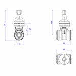 Base-para-Registro-de-Gaveta-Deca-para-Cpvc-22mm----Deca---4509.202.CPVC---Fundo-Branco-Medida-Imagem-do-Desenho-tecnico-de-engenharia