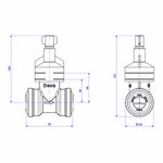 Base-para-Registro-de-Pressao-Deca-Mvs-para-Pvc-20mm----Deca---4416.102.PVC---Fundo-Branco-Medida-Imagem-do-Desenho-tecnico-de-engenharia