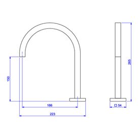 Bica de Mesa Deca para Banheira Cubo Cromado