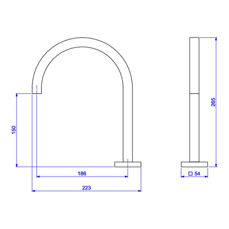 Bica-de-Mesa-Deca-para-Banheira-Cubo-Cromado---Deca---2170.C86---Fundo-Branco-Medida-Imagem-do-Desenho-tecnico-de-engenharia