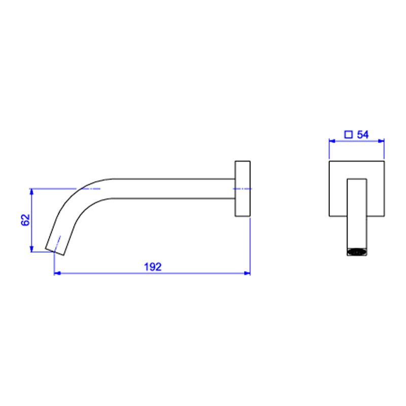 Bica-de-Parede-Deca-para-Banheira-Cubo-Cromado---Deca---2171.C86---Fundo-Branco-Medida-Imagem-do-Desenho-tecnico-de-engenharia