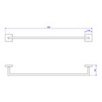 Porta-Toalha-Deca-Barra-50cm-Clean-Black-Noir---Deca---2040.BL.050.CLN.NO---Fundo-Branco-Medida-Imagem-do-Desenho-tecnico-de-engenharia