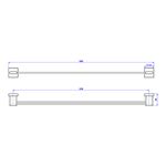 Porta-Toalha-Deca-Barra-60cm-Polo-Black-Noir---Deca---2040.BL33.060.NO---Fundo-Branco-Medida-Imagem-do-Desenho-tecnico-de-engenharia