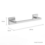 Porta-Toalha-Deca-Barra-20cm-Clean-Cromado---Deca---2040.C.020.CLN---Fundo-Branco-Medida-Foto-com-medidas-Produto-unico-ou-multiplos