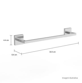 Porta-Toalha-Deca-Barra-30cm-Clean-Cromado---Deca---2040.C.030.CLN---Fundo-Branco-Medida-Foto-com-medidas-Produto-unico-ou-multiplos