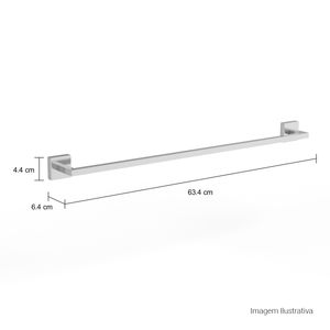 Porta Toalha Barra Clean 60 Cm Cromado