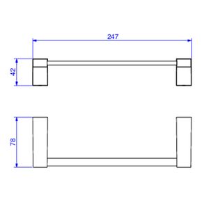 Porta-Toalha-Deca-Barra-20cm-Liv-Cromado---Deca---2040.C22.020---Fundo-Branco-Medida-Imagem-do-Desenho-tecnico-de-engenharia