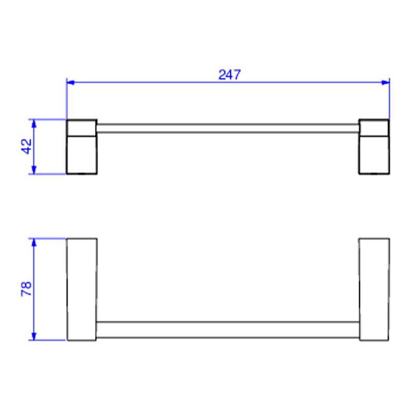 Porta-Toalha-Deca-Barra-20cm-Liv-Cromado---Deca---2040.C22.020---Fundo-Branco-Medida-Imagem-do-Desenho-tecnico-de-engenharia