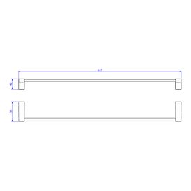 Porta Toalha Barra Liv 60 Cm Cromado