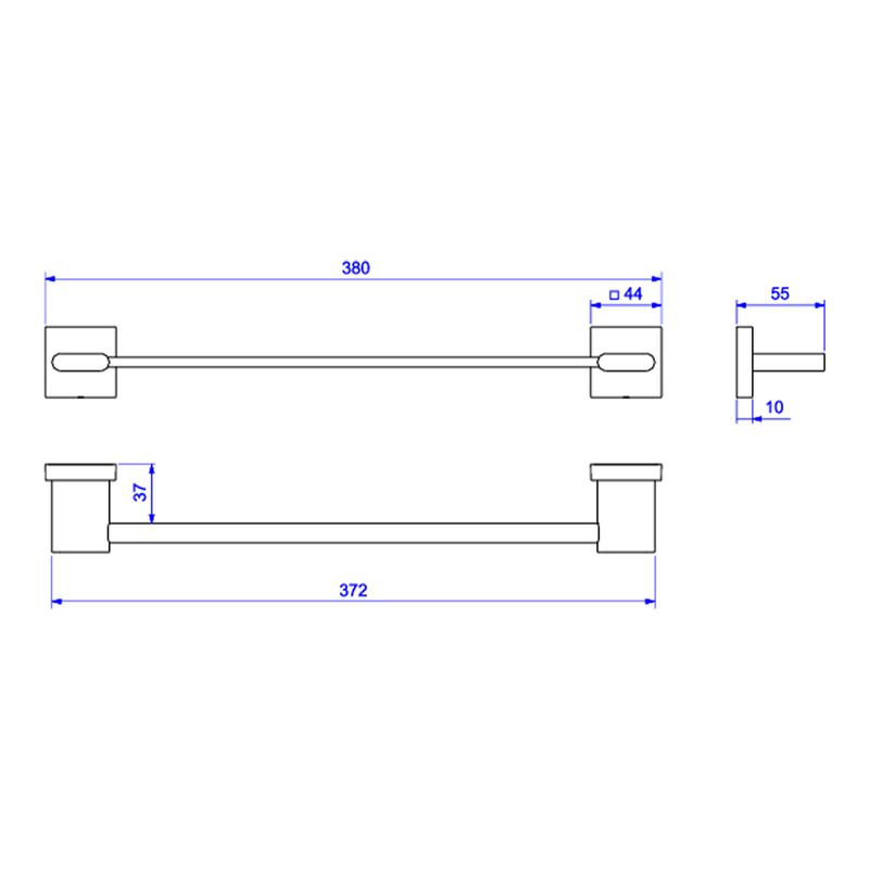 Porta-Toalha-Deca-Barra-30cm-Polo-Cromado---Deca---2040.C33.030---Fundo-Branco-Medida-Imagem-do-Desenho-tecnico-de-engenharia