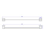 Porta-Toalha-Deca-Barra-60cm-Polo-Gold---Deca---2040.GL33.060---Fundo-Branco-Medida-Imagem-do-Desenho-tecnico-de-engenharia