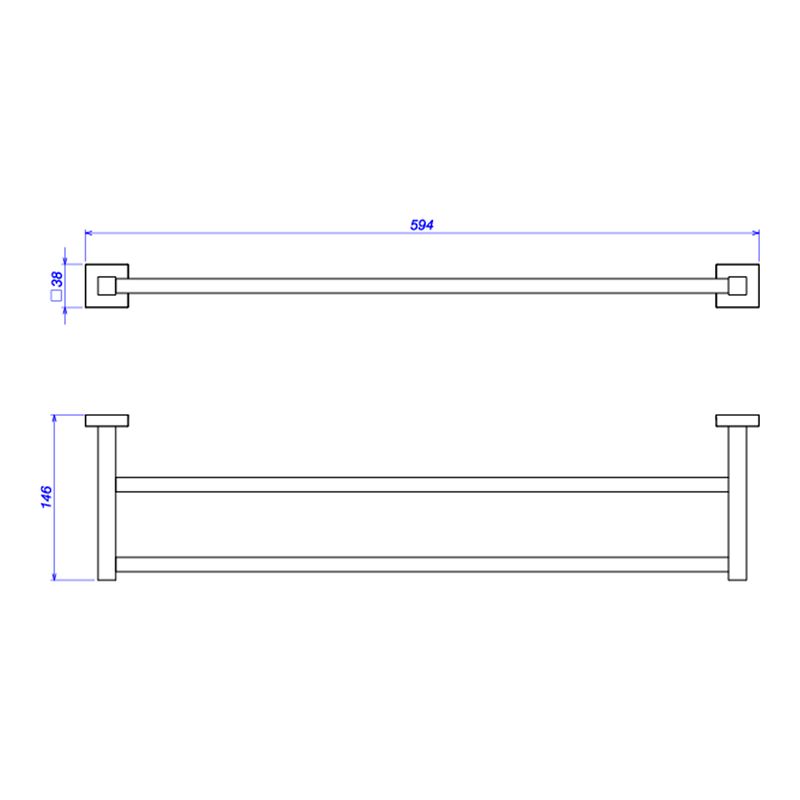 Porta-Toalha-Deca-Barra-Dupla-Quadratta-Black-Matte---Deca---2042.BL83.MT---Fundo-Branco-Medida-Imagem-do-Desenho-tecnico-de-engenharia