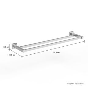 Porta-Toalha-Deca-Barra-Dupla-Quadratta-Cromado---Deca---2042.C83---Fundo-Branco-Medida-Foto-com-medidas-Produto-unico-ou-multiplos