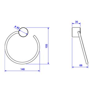 Porta Toalha Deca Argola Flex Cromado