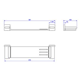 Prateleira com Base de Resina Polo Cromado