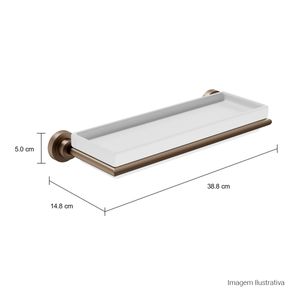 Prateleira em Louça Acessórios Slim Corten