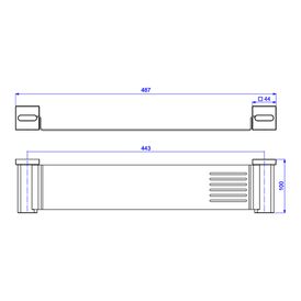 Prateleira com Base Metálica Polo Cromado